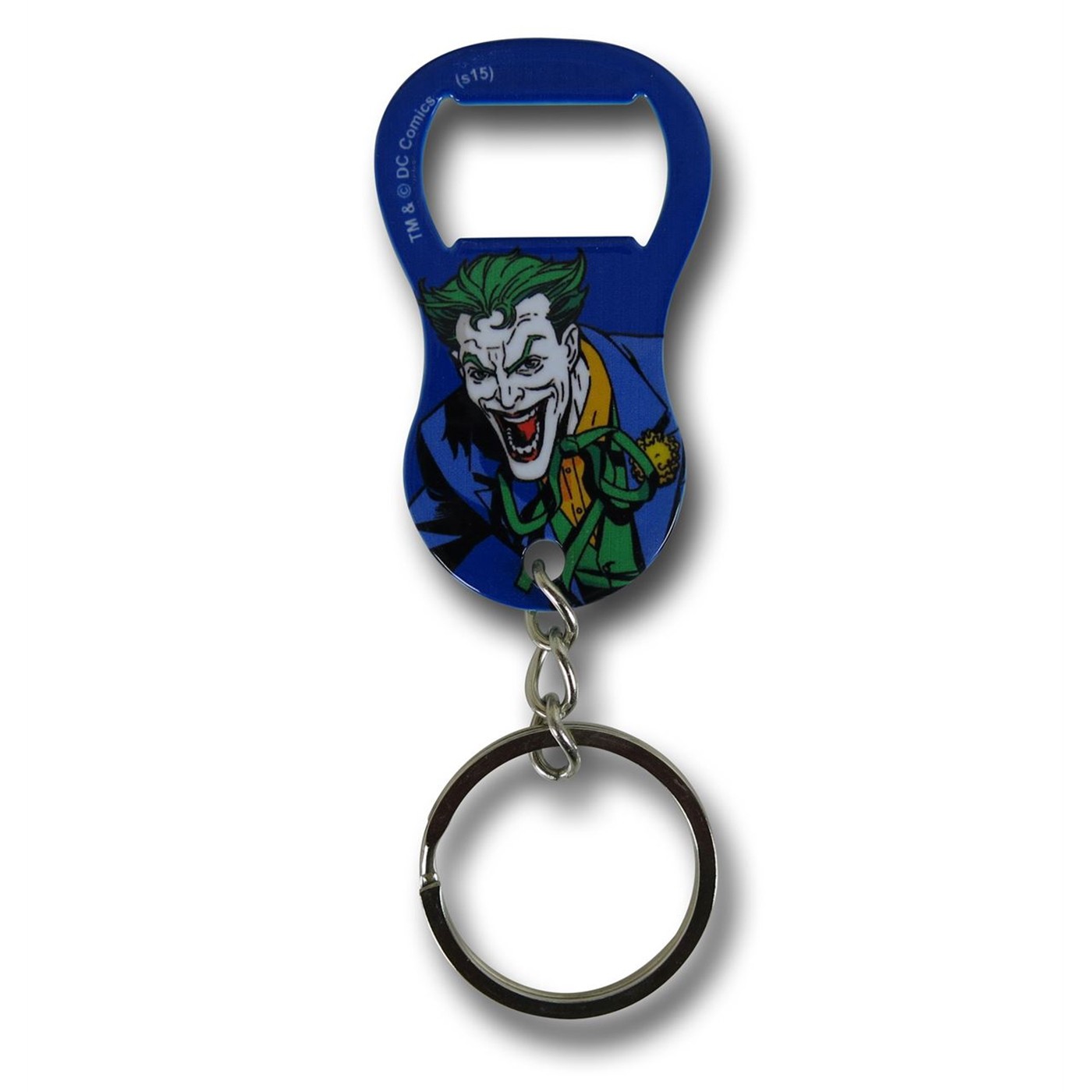 Joker J Keychain Bottle Opener, Green