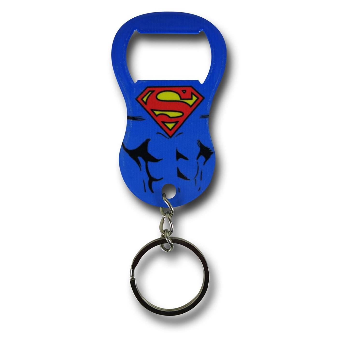 Superman Costume Keychain Bottle Opener, Blue