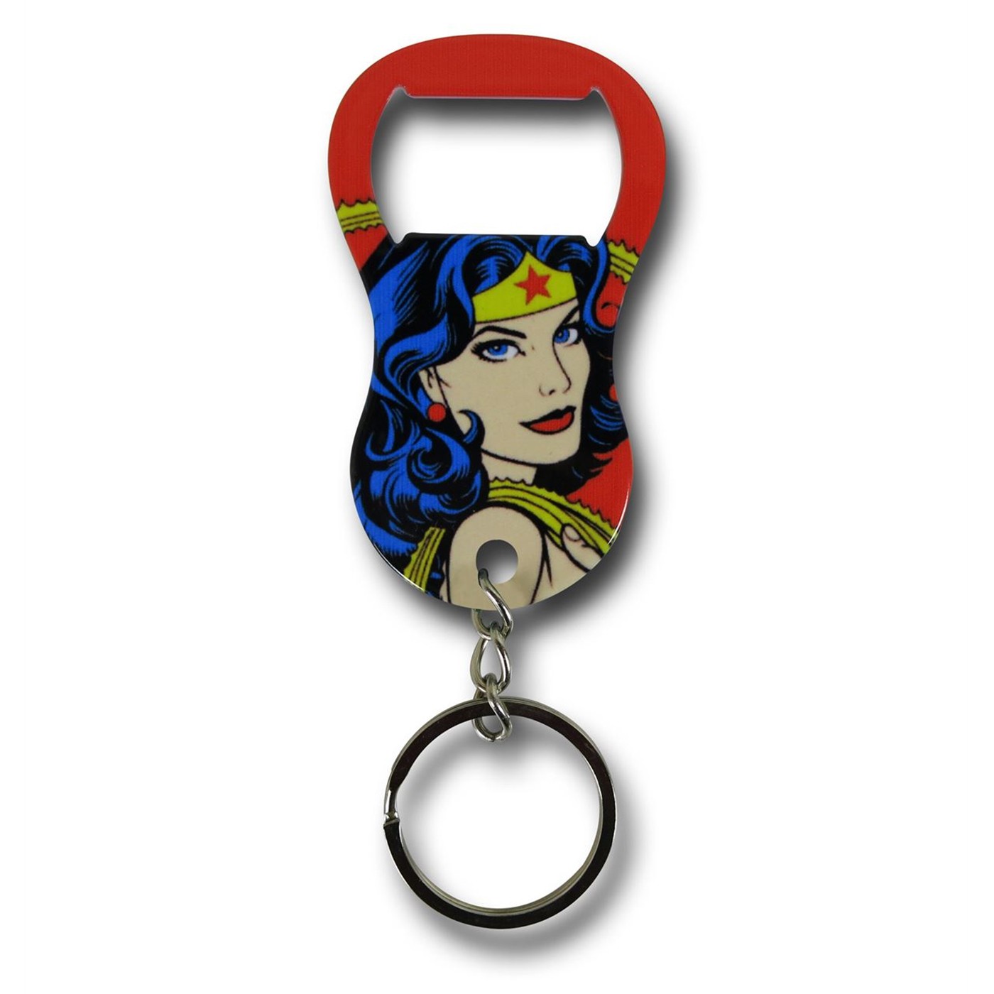 Wonder Woman Pop Art Keychain Bottle Opener, Blue