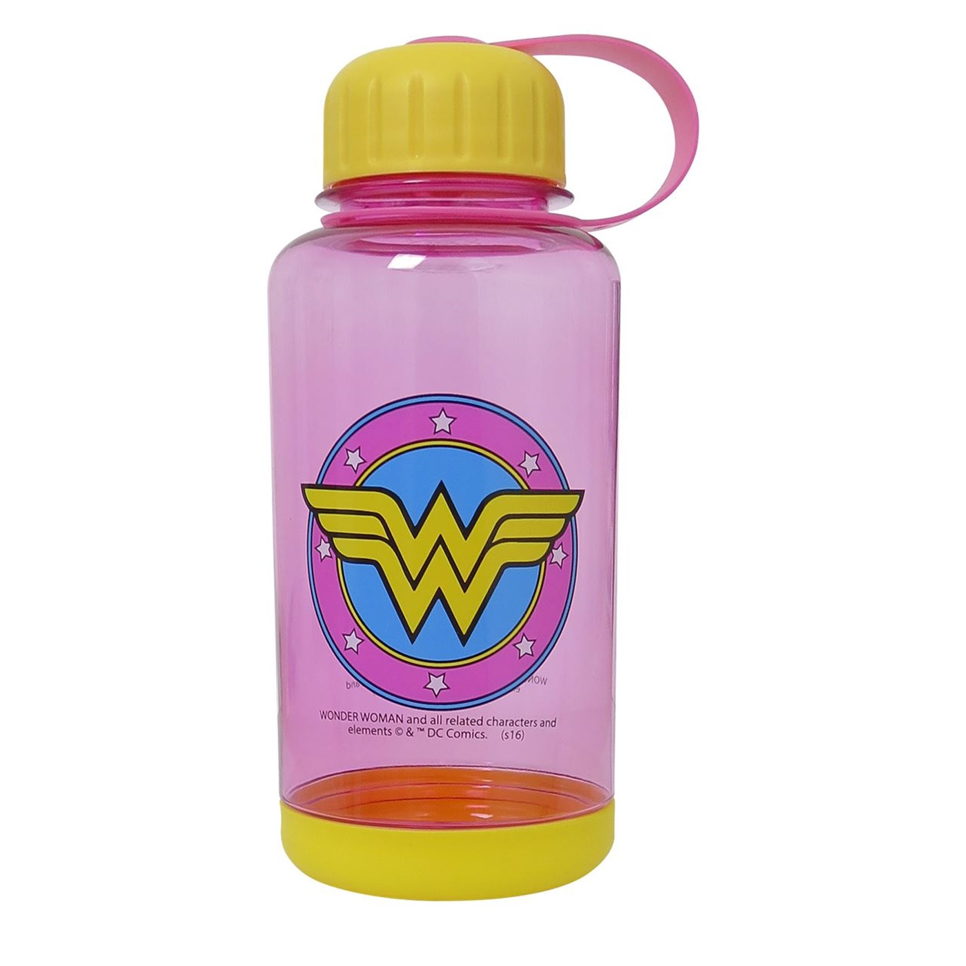 Wonder Woman Wide-Mouth 24oz Water Bottle with Grip, Pink