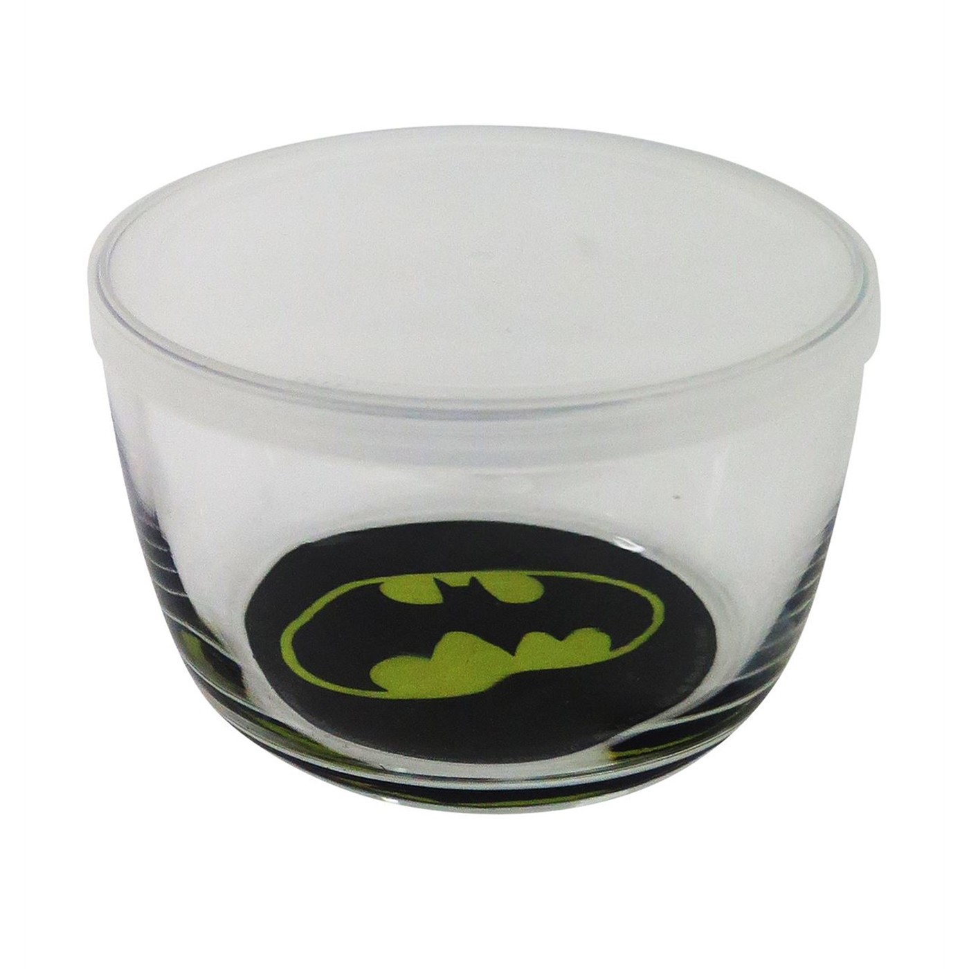Batman 16oz Glass Storage Bowl with Lid, Black