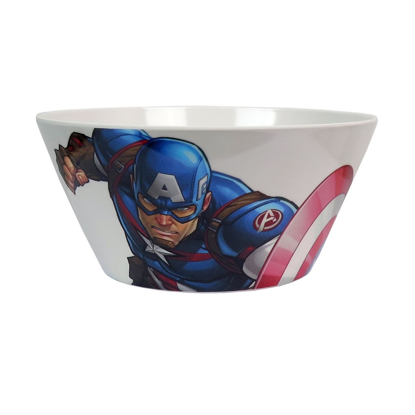 Captain America Charge Plastic 25oz Soup Bowl, White