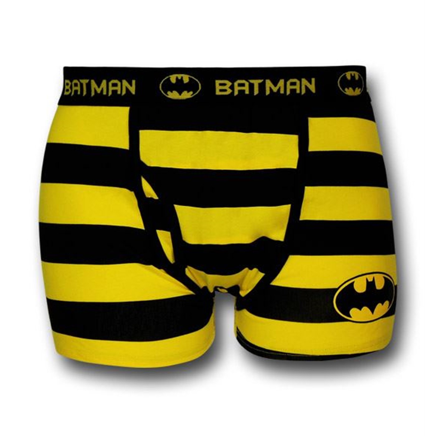 Batman Yellow Striped Boxer Briefs, Yellow