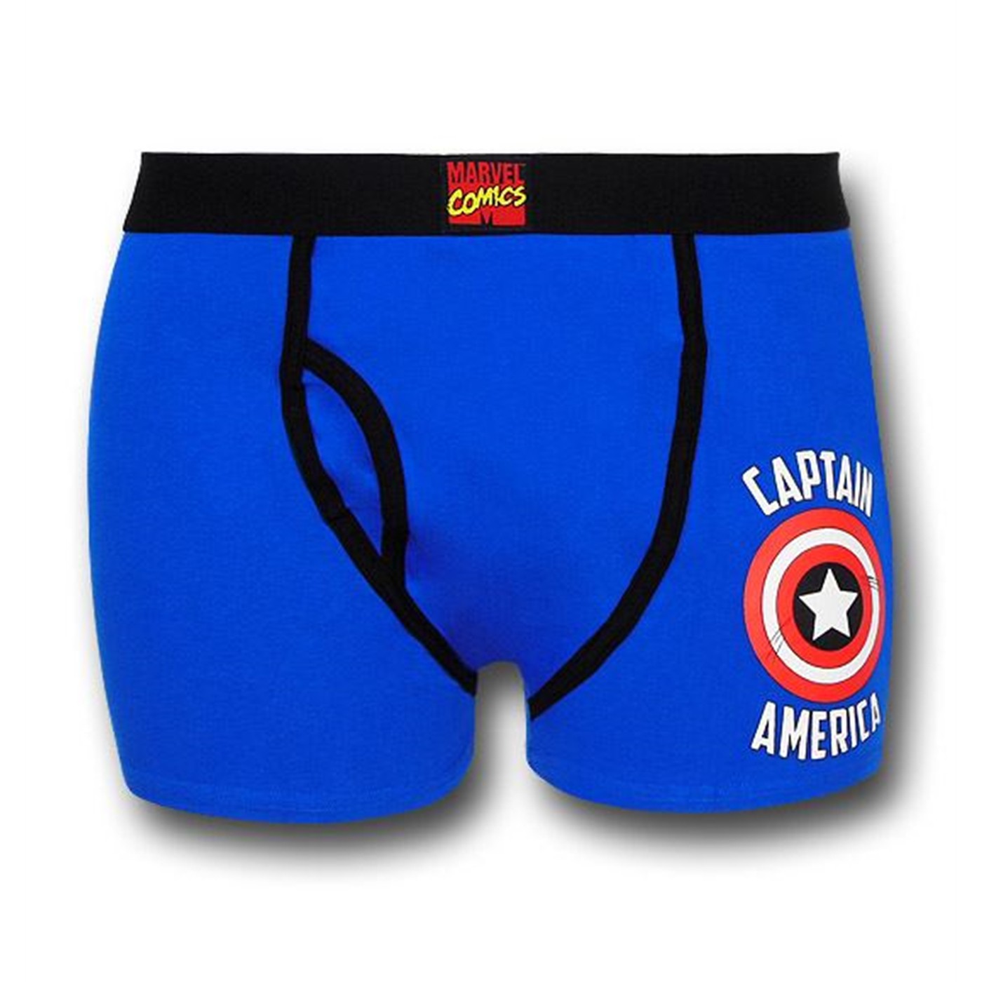 Captain America Shield Blue Boxer Briefs, Blue