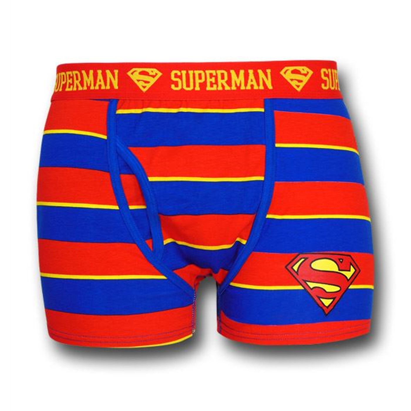 Superman Striped Boxer Briefs, Red