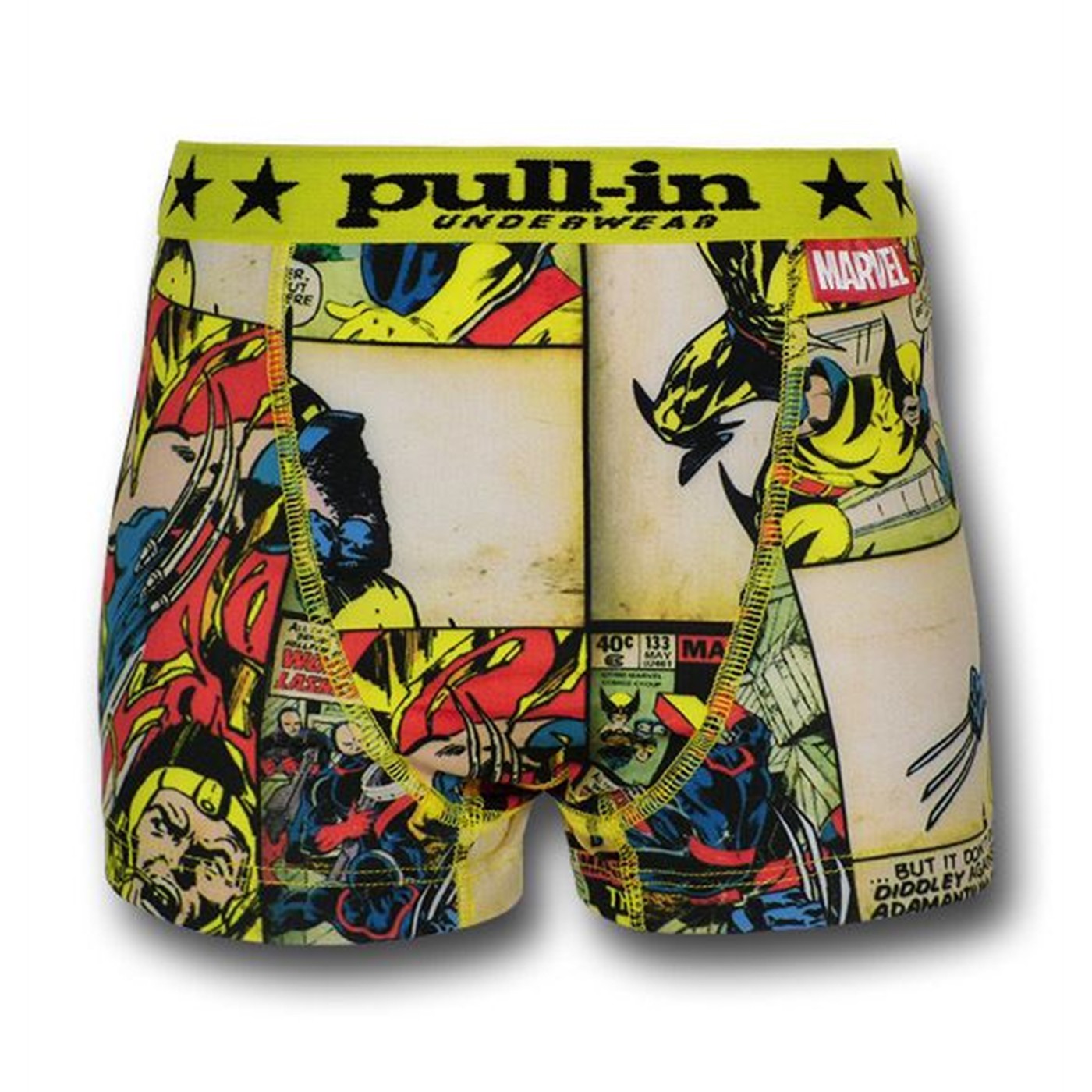 X-Men & Wolverine Kids Pull-In Boxer Briefs, Yellow