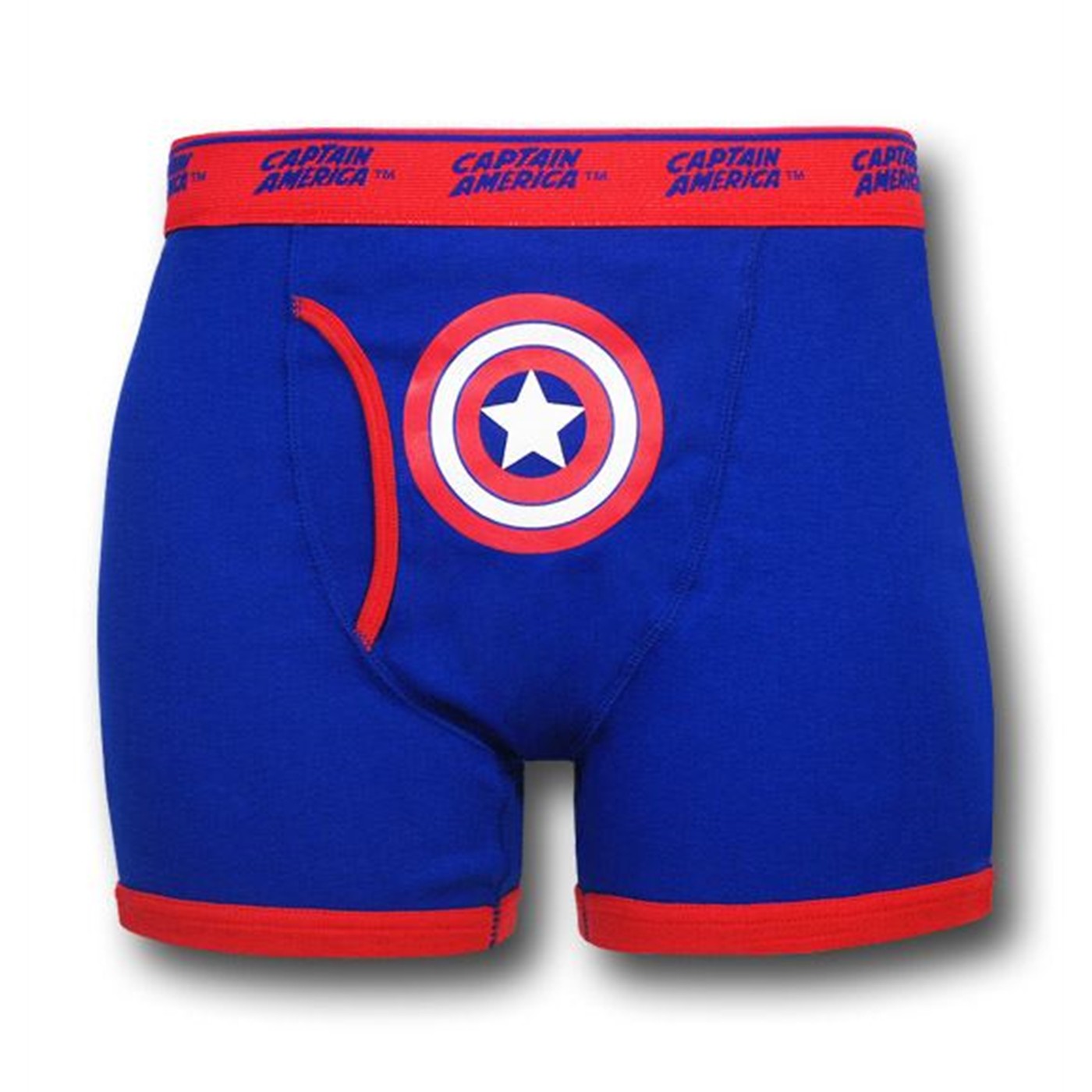 Captain America Shield Blue Boxer Briefs, Blue