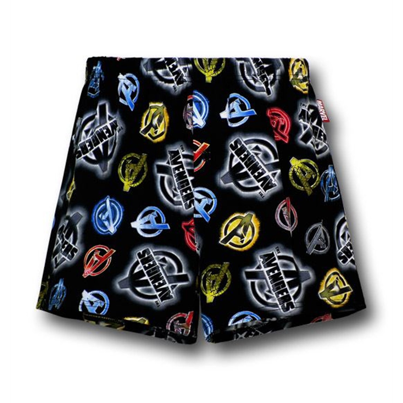 Avengers Symbols All-Over Boxer Shorts, Black