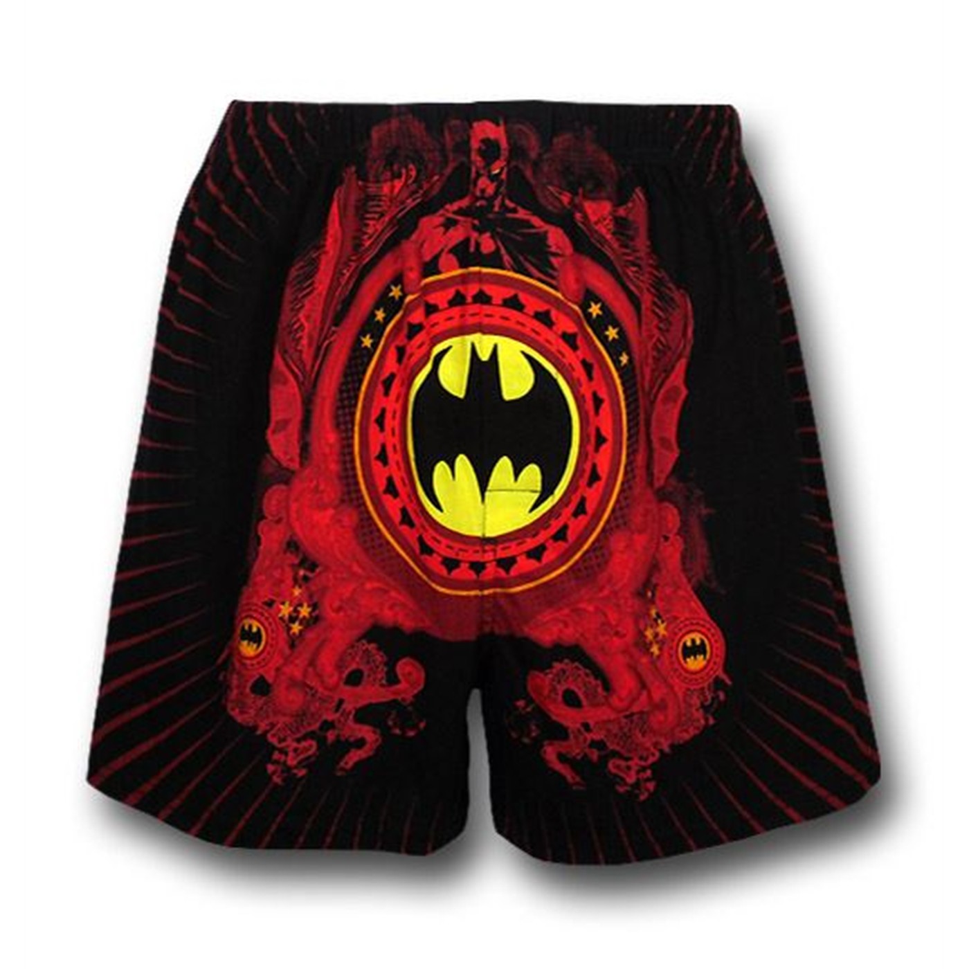Batman Red Crest Boxer Shorts, Black