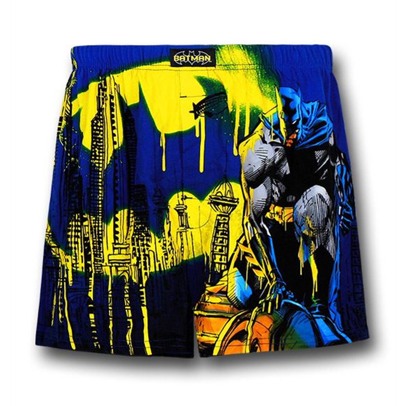 Batman Paint Job Knit Boxers, Black