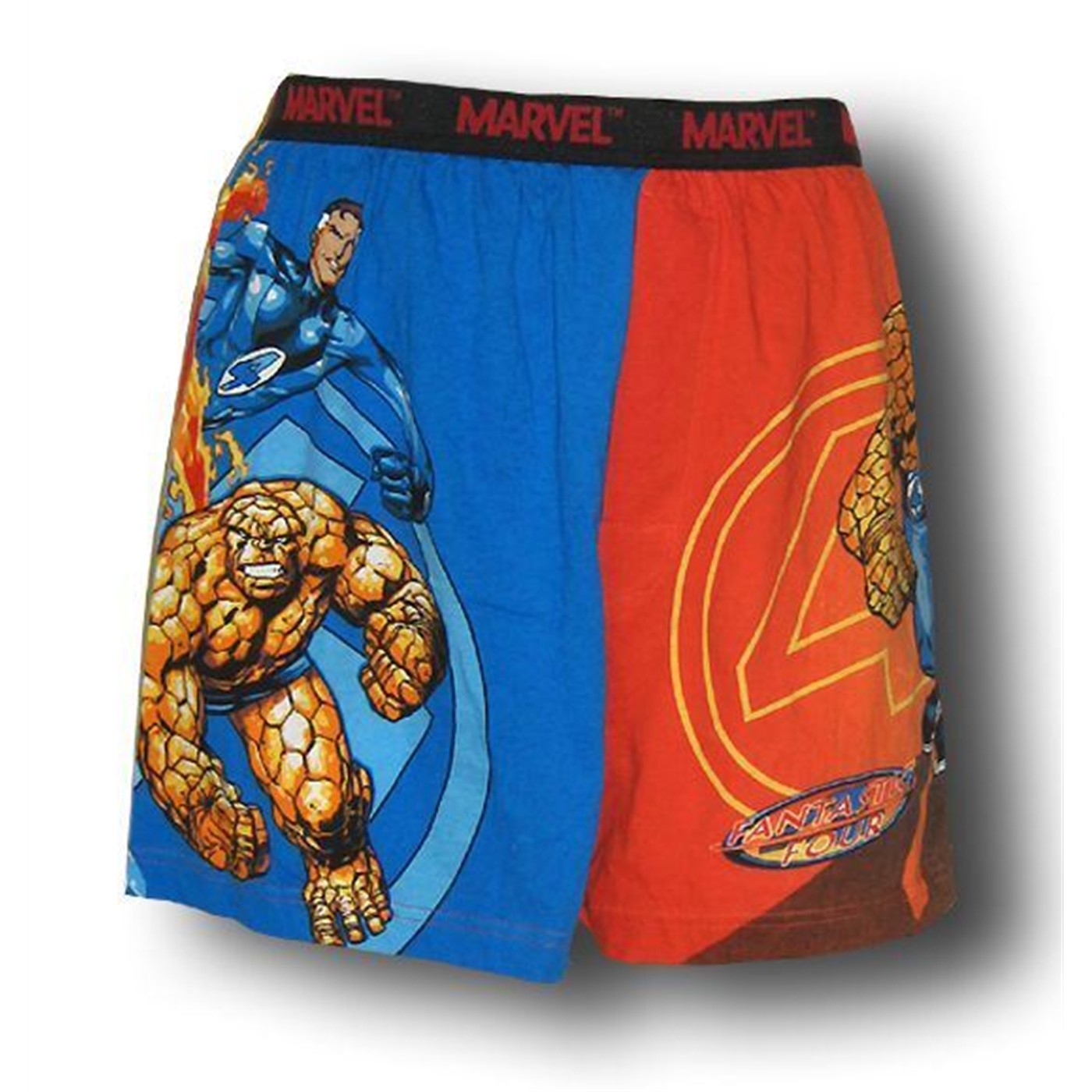 Fantastic Four Blue and Orange Boxer Shorts, Blue