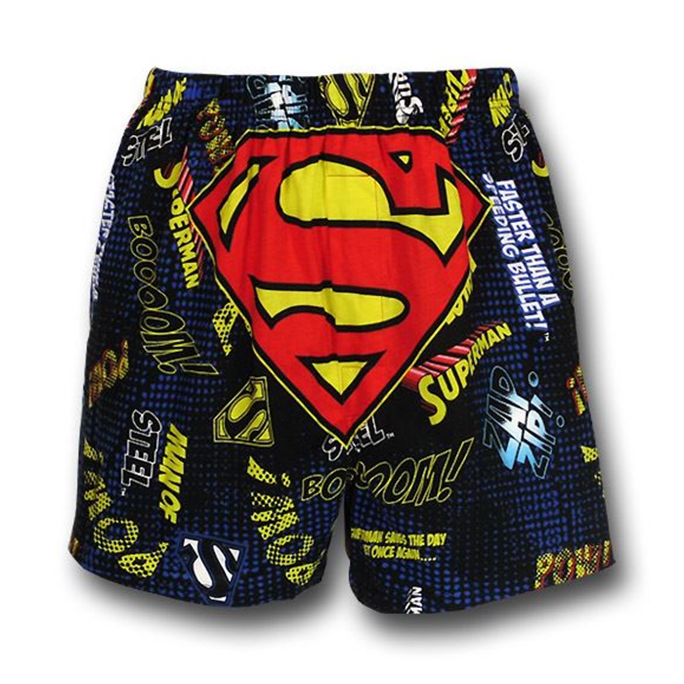 Superman Symbol Pow Boxer Shorts, Black