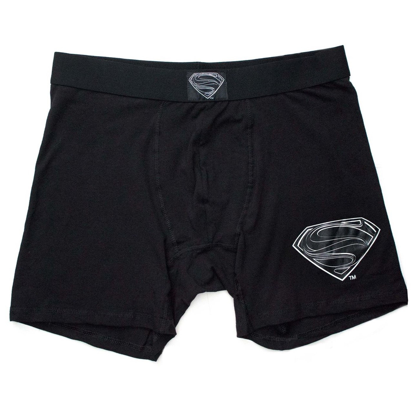 Superman Black Suit Men's Underwear Boxer Briefs, Black