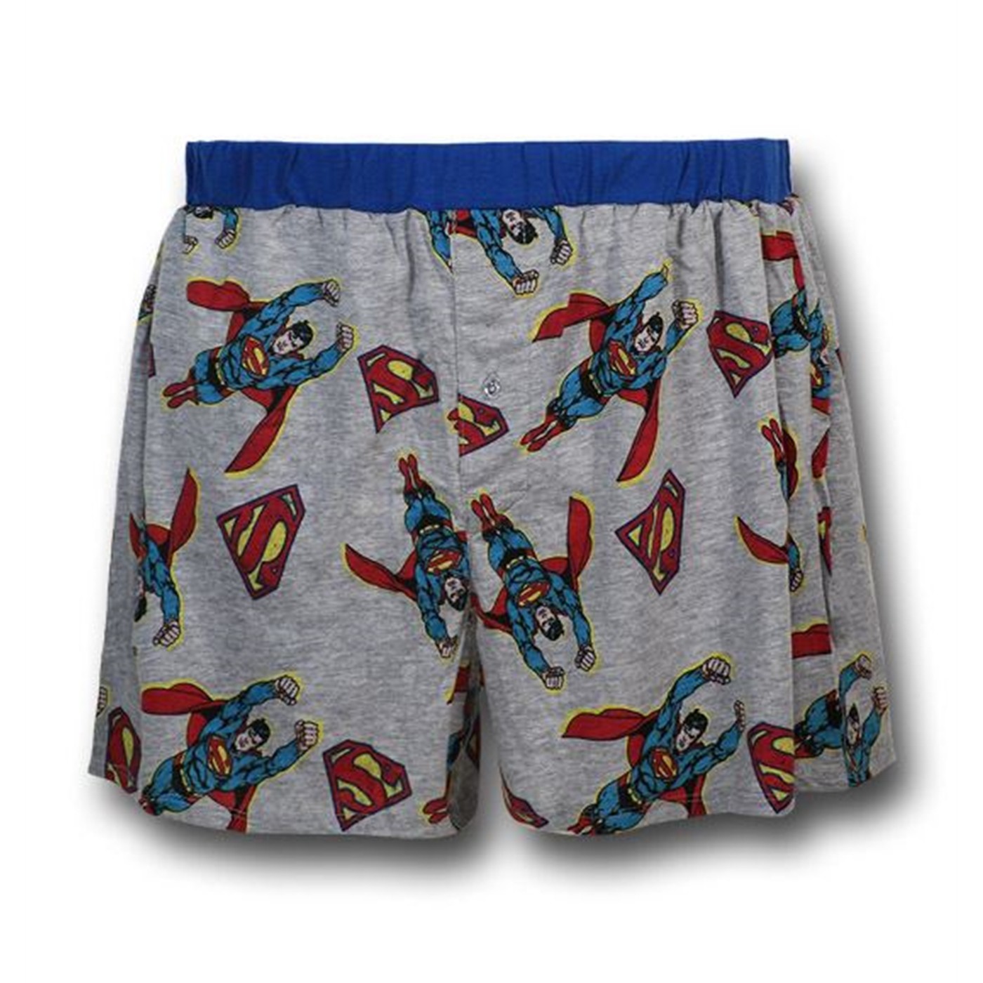 Superman Flying Image Grey Boxer Shorts, Grey