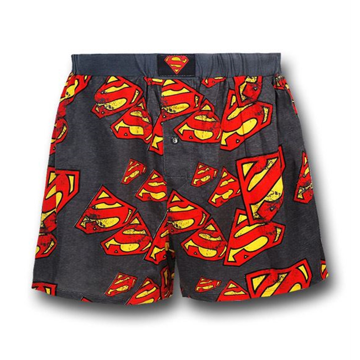 Superman Multi-Symbol Grey Boxer Shorts, Grey