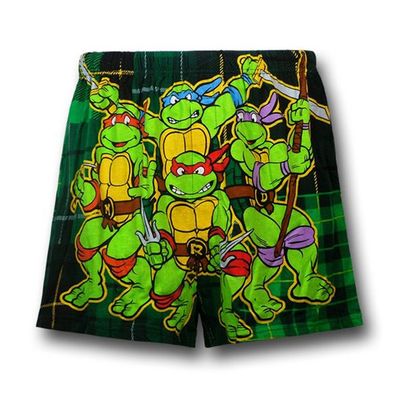 TMNT Plaid Patchwork Boxer Shorts