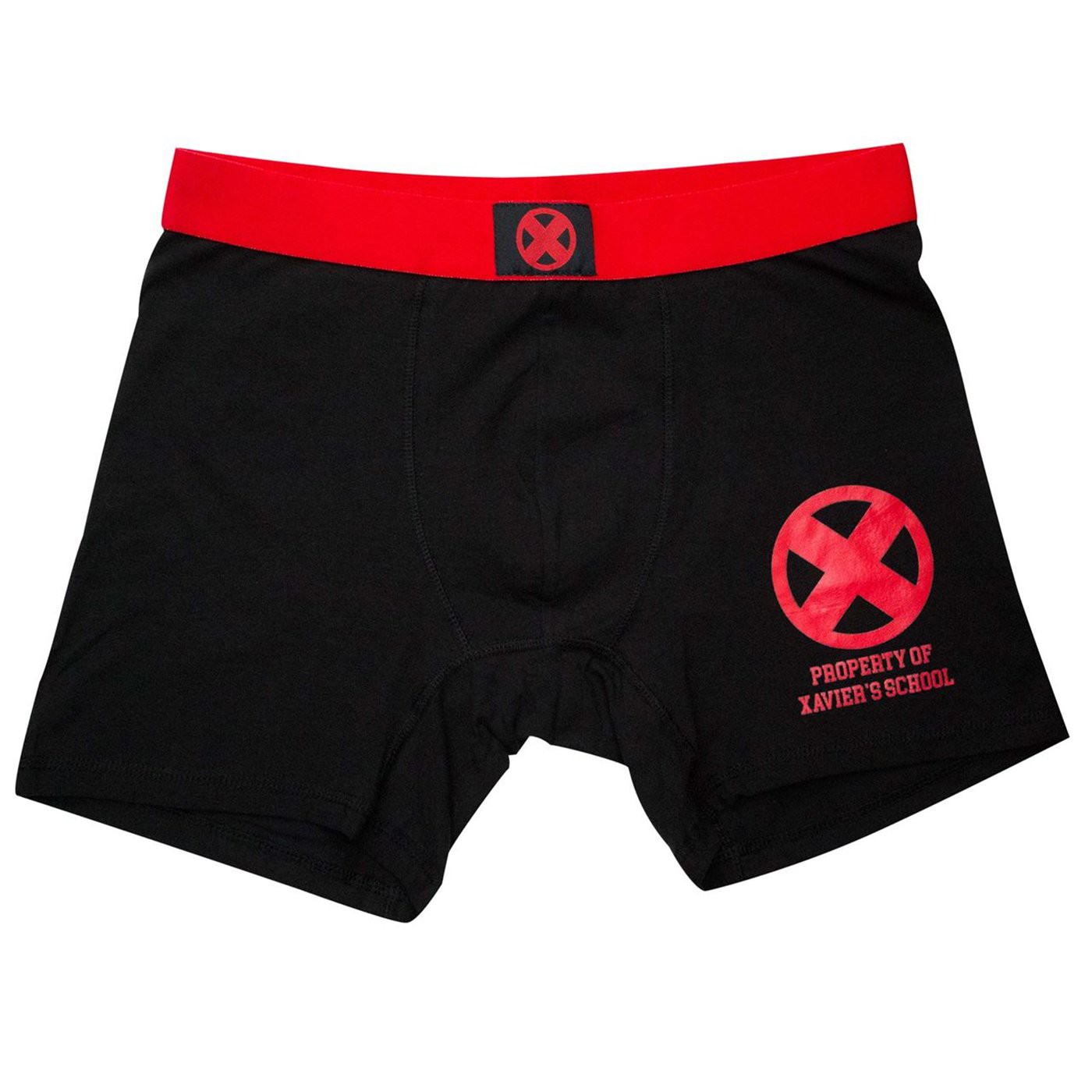 X-Men Property of Xavier School Men's Underwear Boxer Briefs, Black
