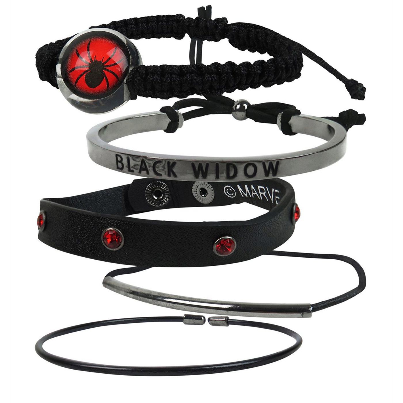 Black Widow Bracelet 5-Pack, Black
