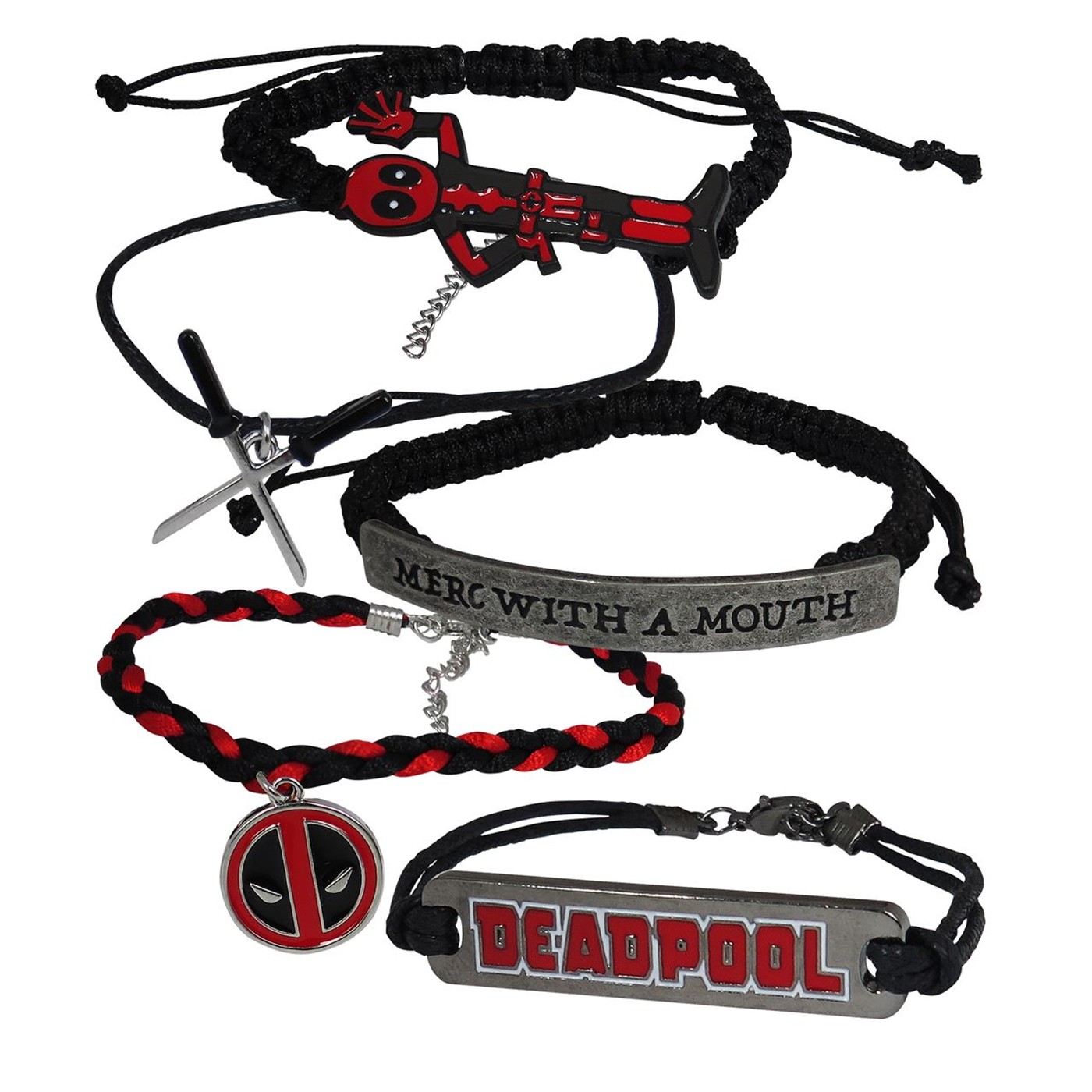 Deadpool Bracelet 5-Pack, Black