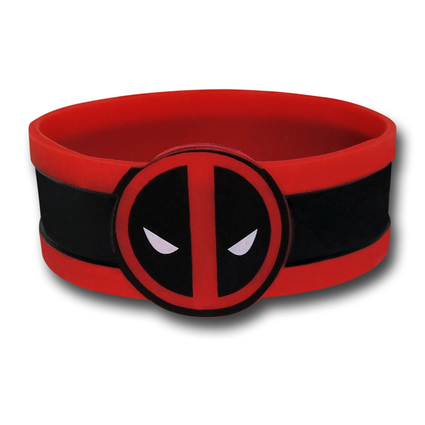 Deadpool Symbol Rubber Wristband, Red