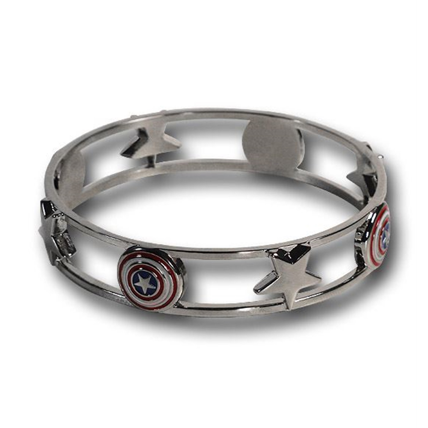 Captain America Shield & Stars Bracelet, Grey