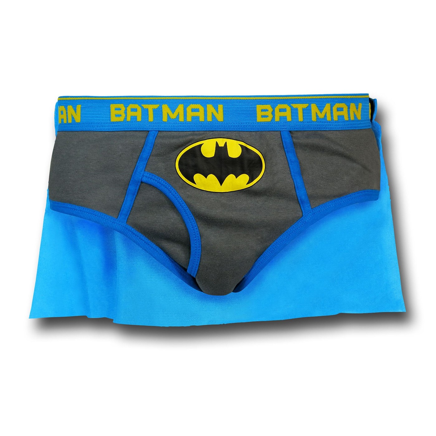 Batman Grey Briefs with Cape, Grey