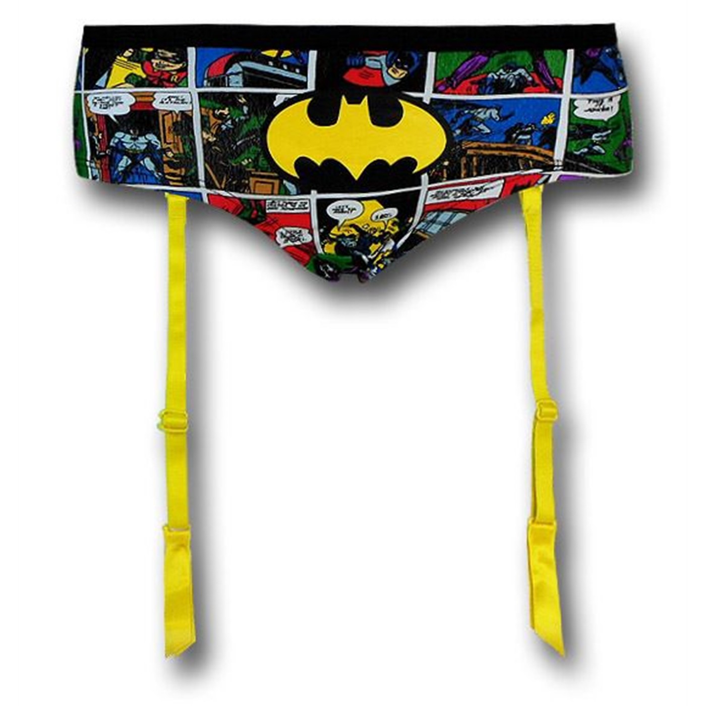 Batgirl Comic Women's Hipster Briefs w/Garters, Black