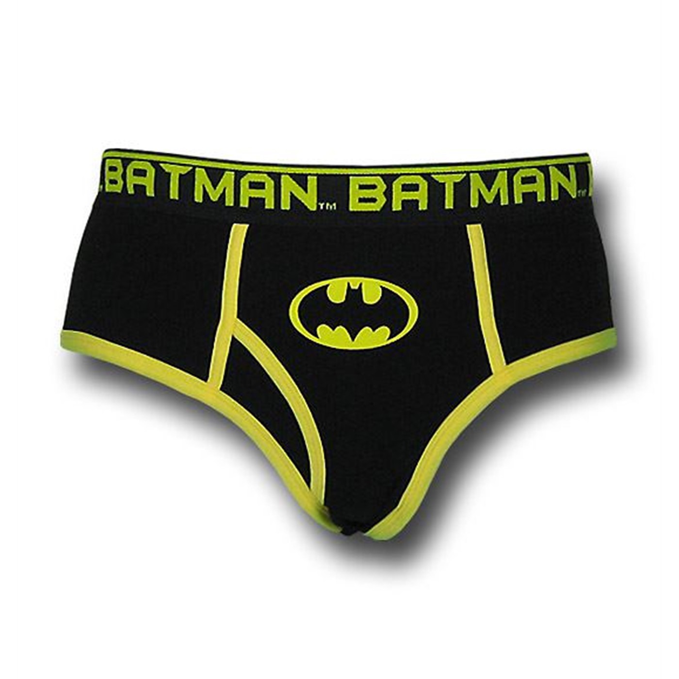 Batman Symbol Black Briefs, Black