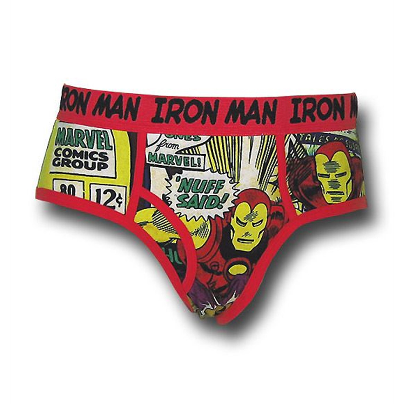 Iron Man Comic Panel Briefs, Red
