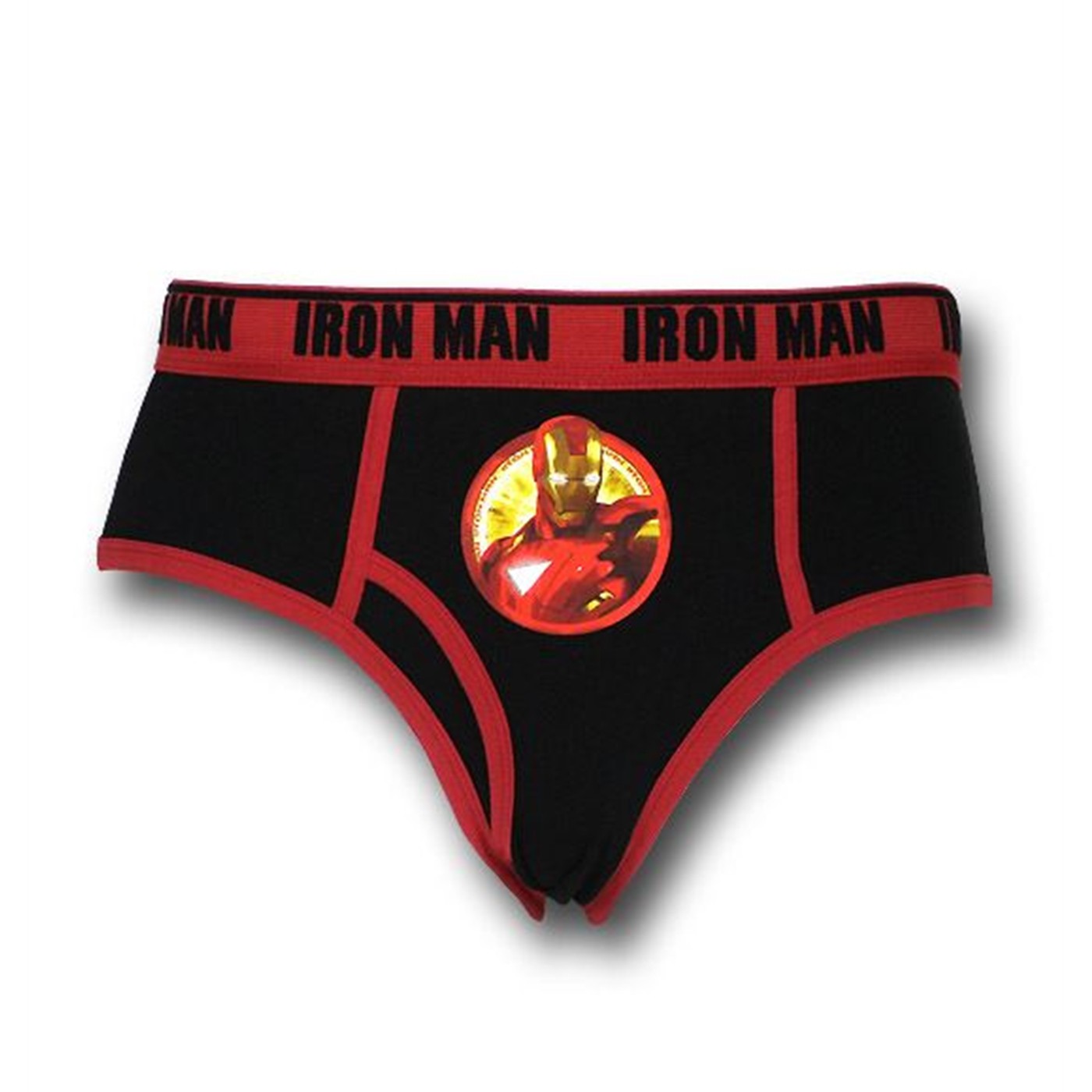 Iron Man Circle Image Briefs, Black