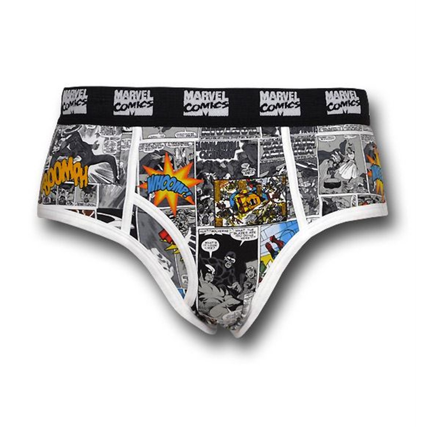 Marvel Classic Panels Collage Briefs, White