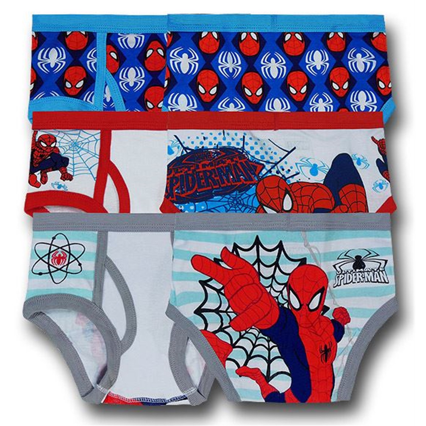 Spiderman Kids Briefs 3pk Assortment, White