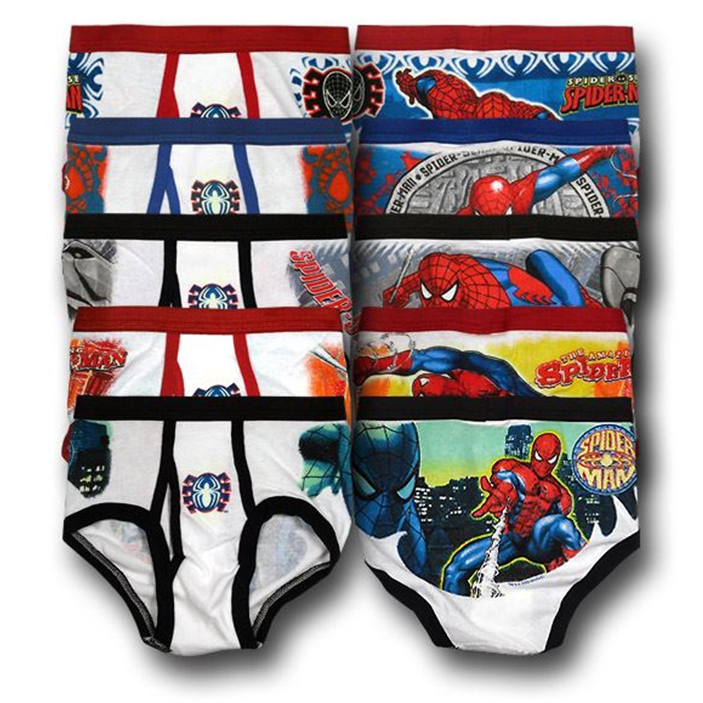 Spiderman Juvenile 5 Pack Briefs Set, White