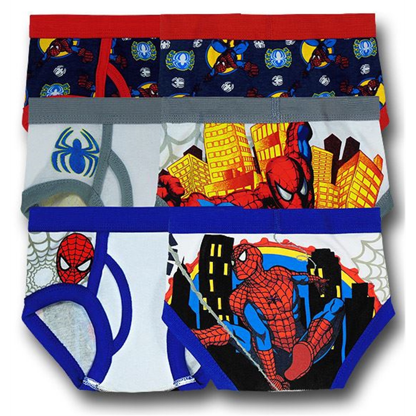 Spiderman Spider Sense Kids Briefs 3pk Assortment, White