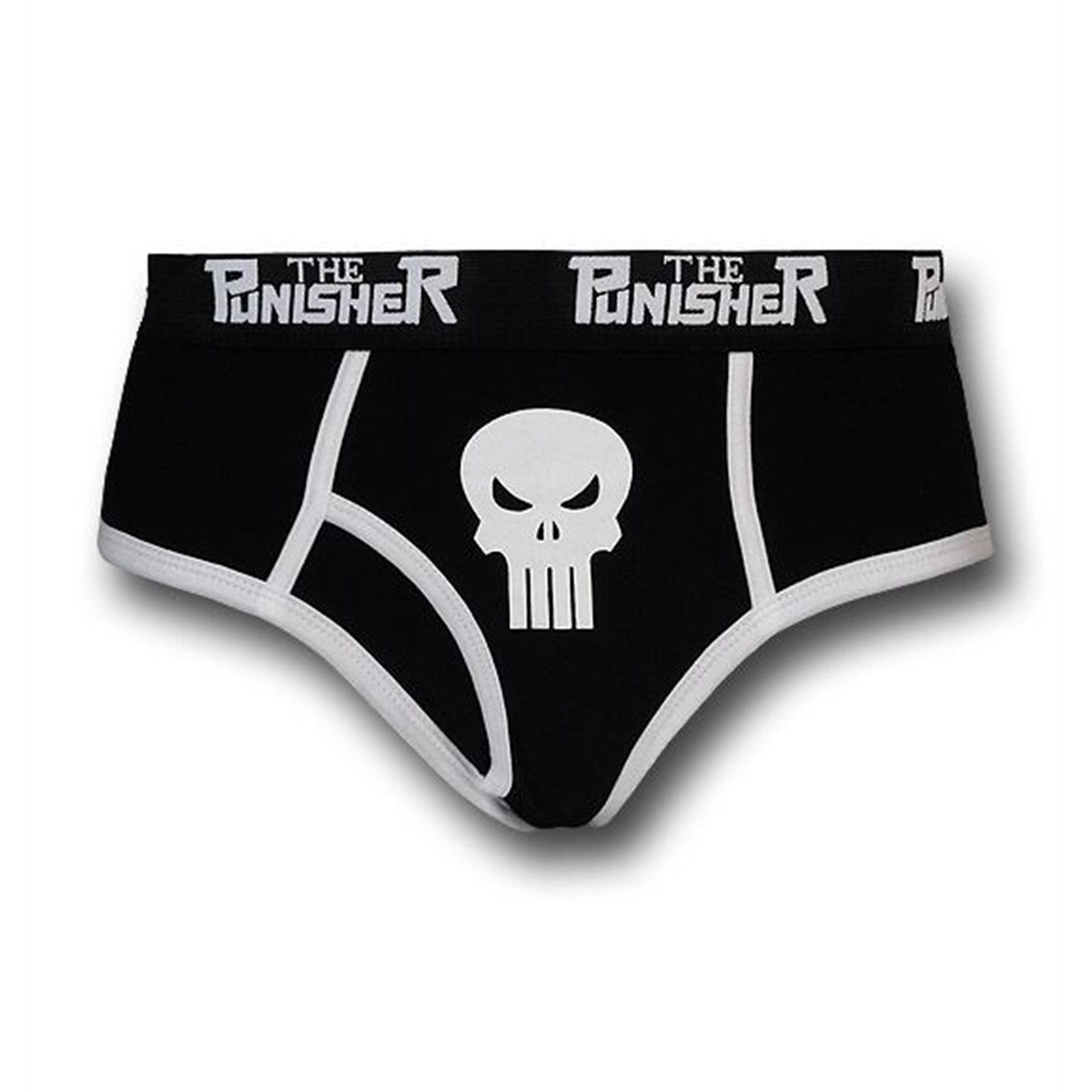 Punisher Symbol Black Briefs, Black
