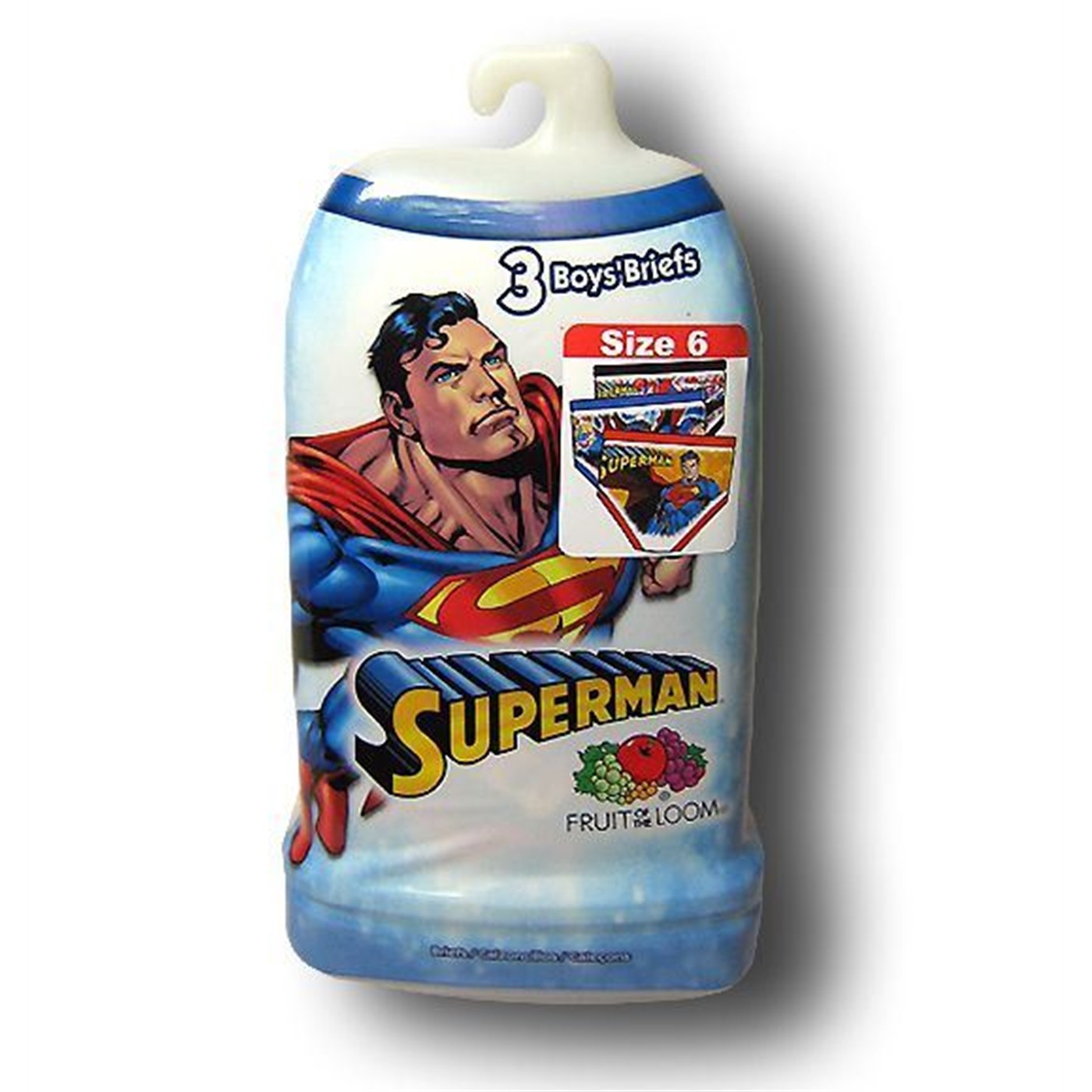 Superman Juvy Powerful Speed Briefs 3 Pack, White