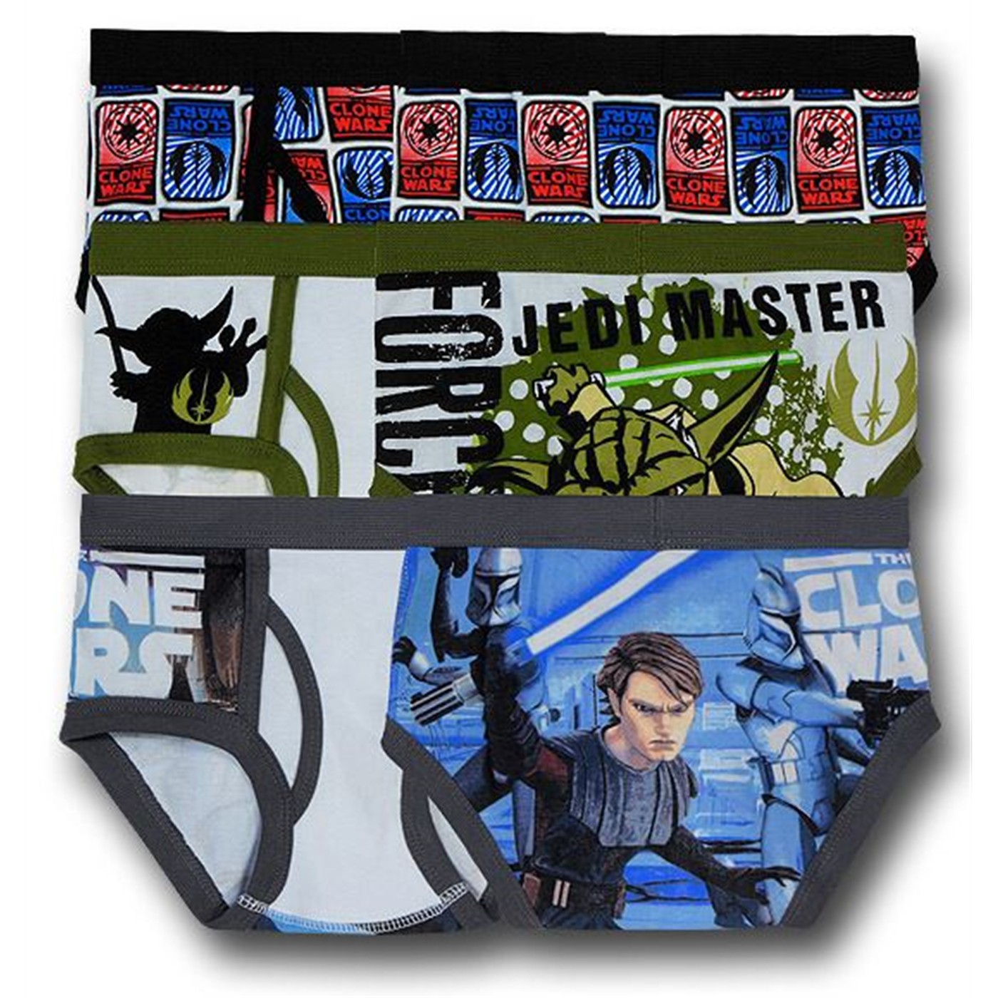 Star Wars Clone Wars Kids Briefs 3pk Assortment, White