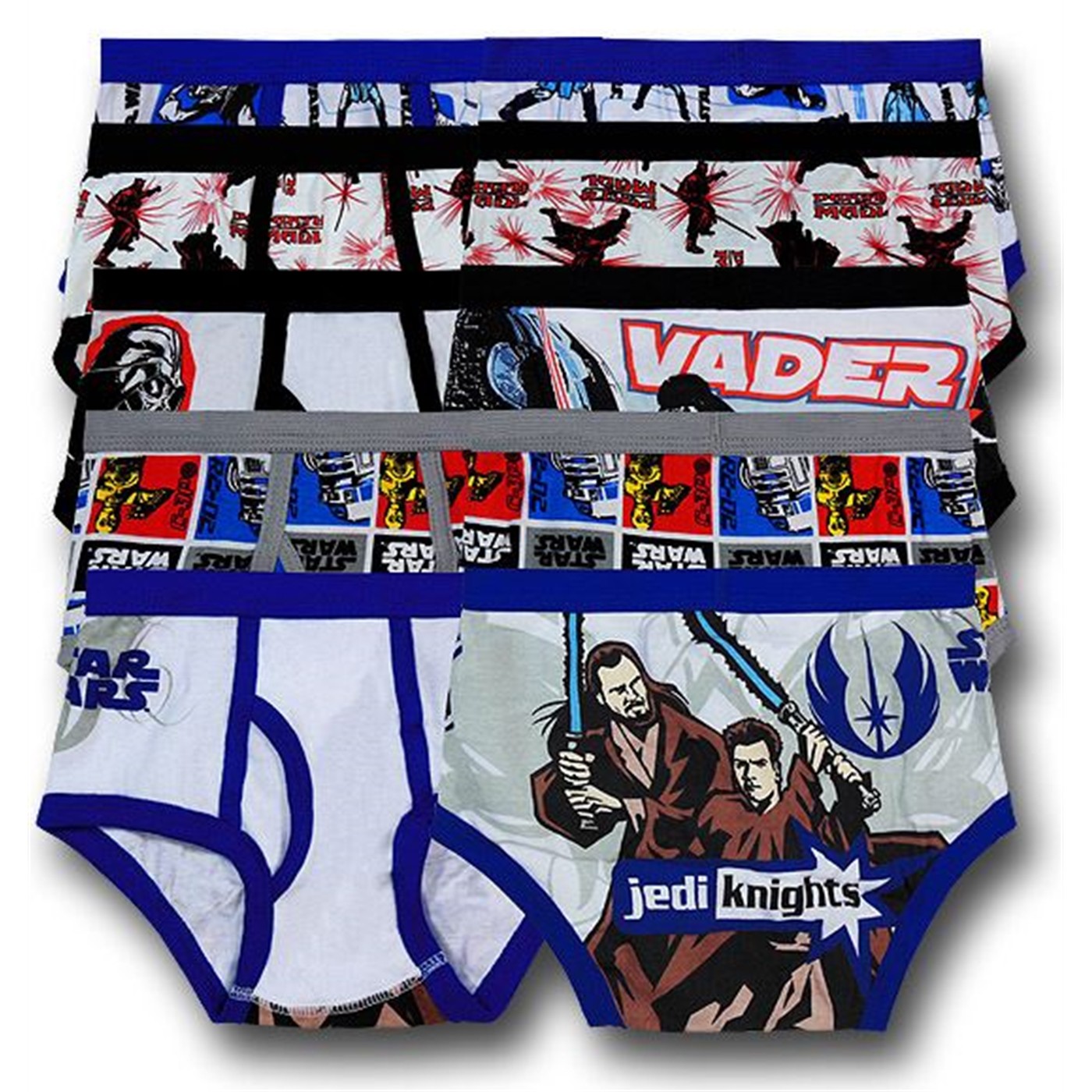 Star Wars Movies Kids Briefs 5pk Assortment, White