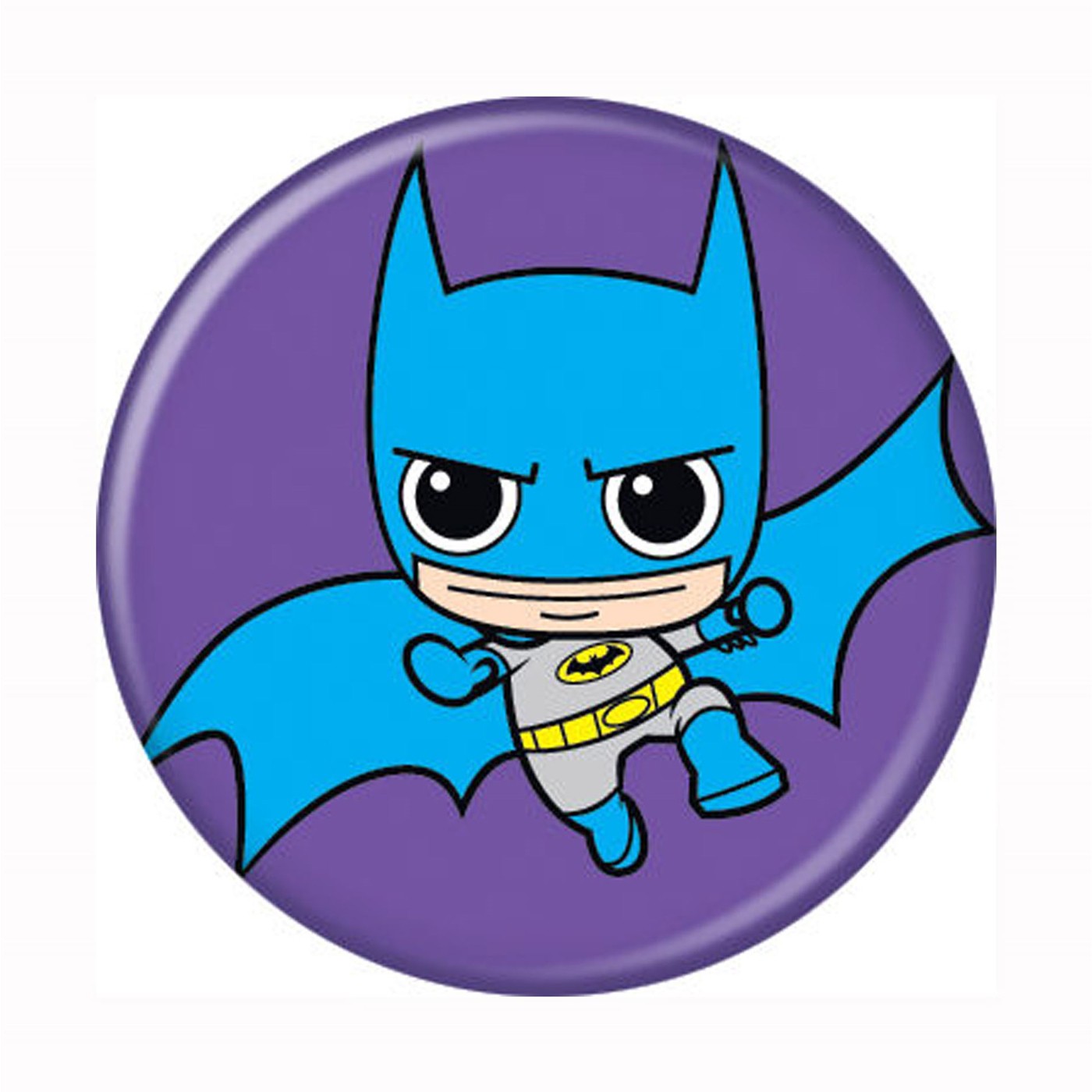 Batman Kawaii Button, Purple
