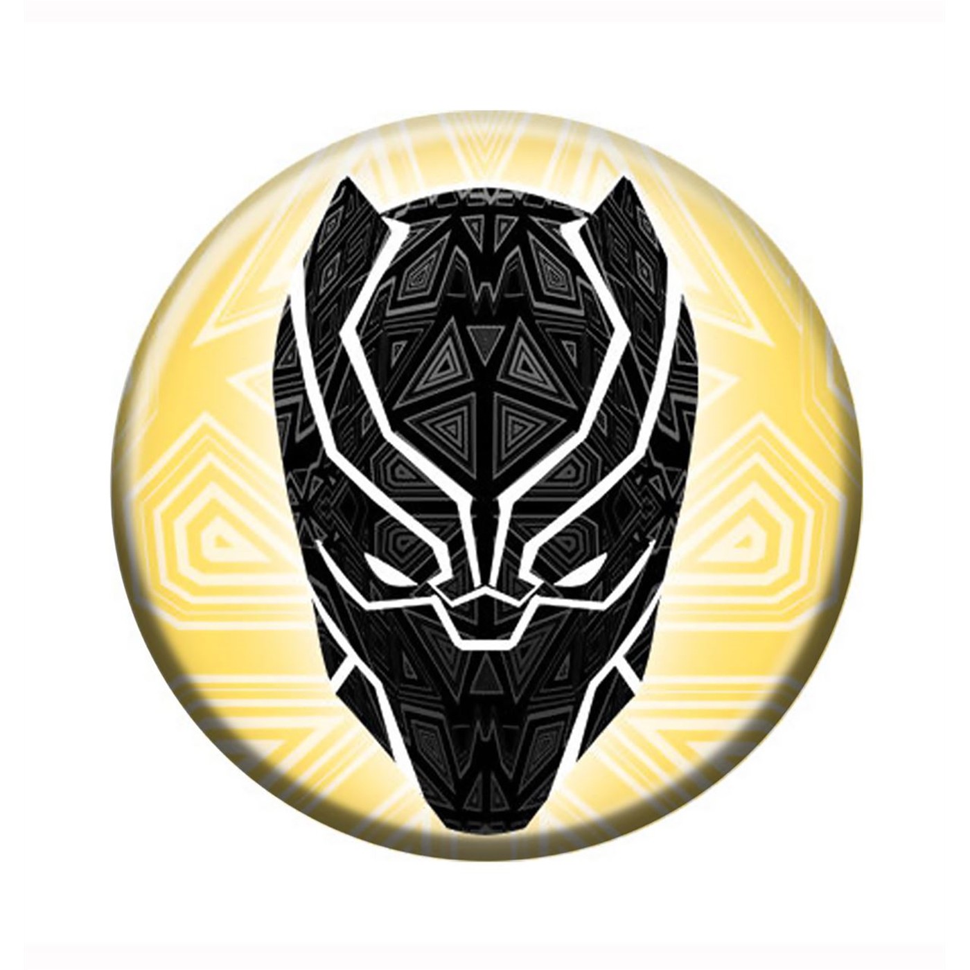 Black Panther Mask Button, Black