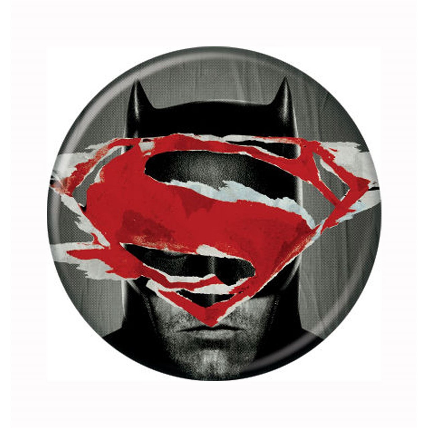 Batman Vs Superman Batman Propaganda Button, Grey