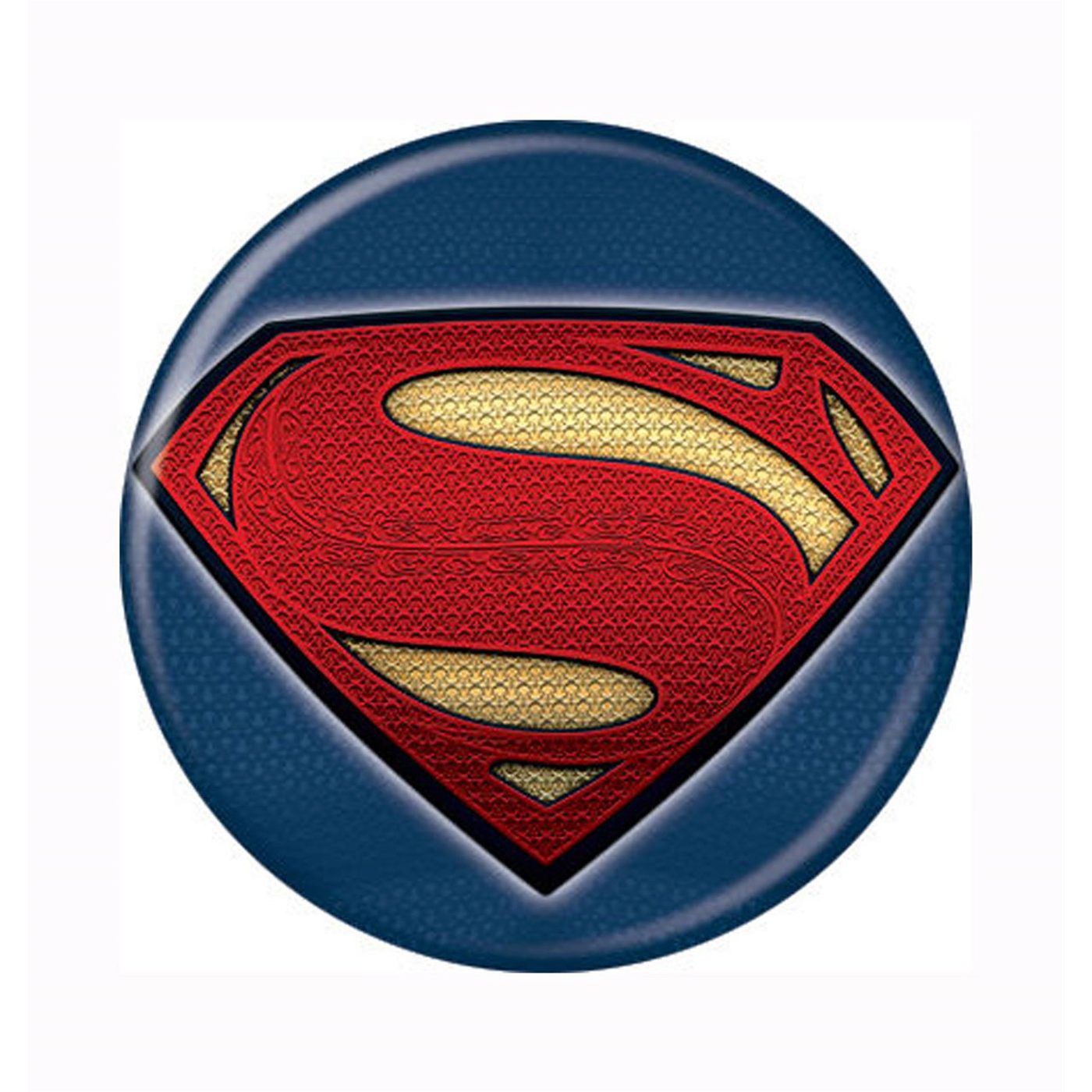 Batman Vs Superman Superman Symbol Blue Button, Blue