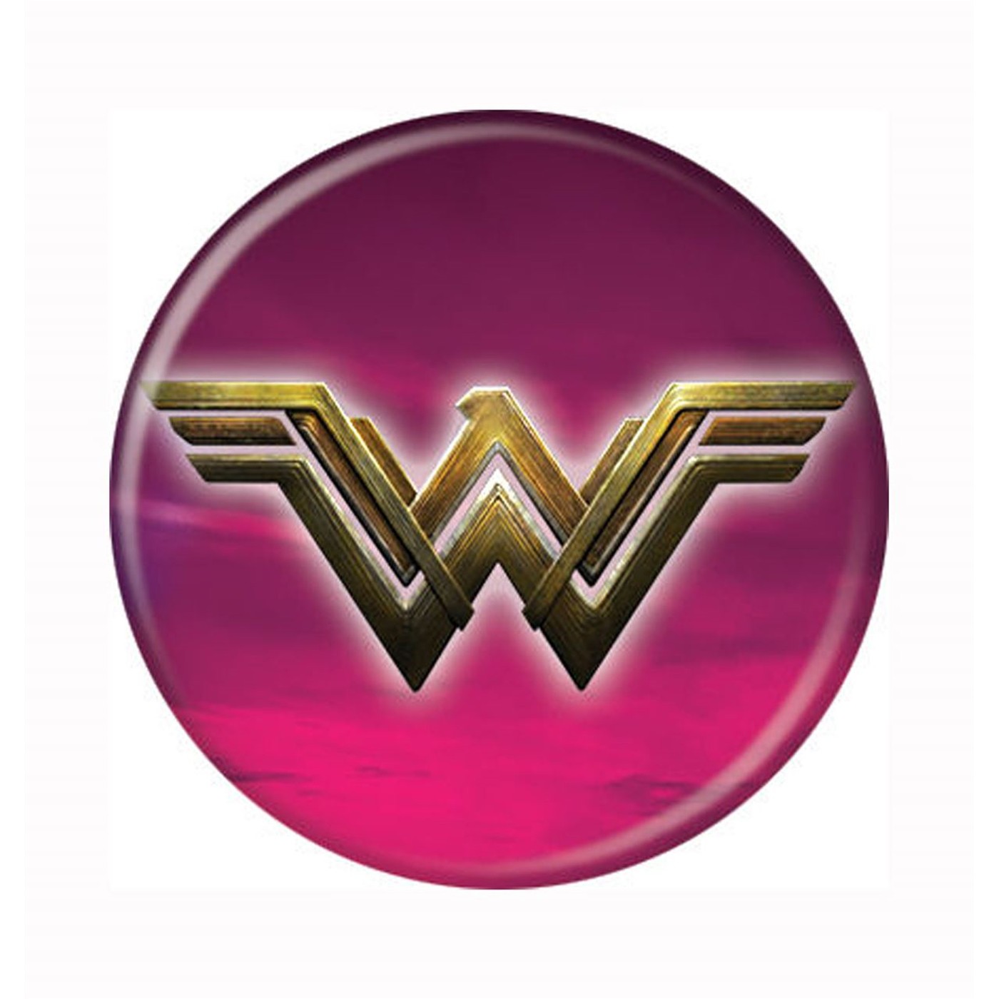 Batman Vs Superman Wonder Woman Symbol Purple Button, Purple