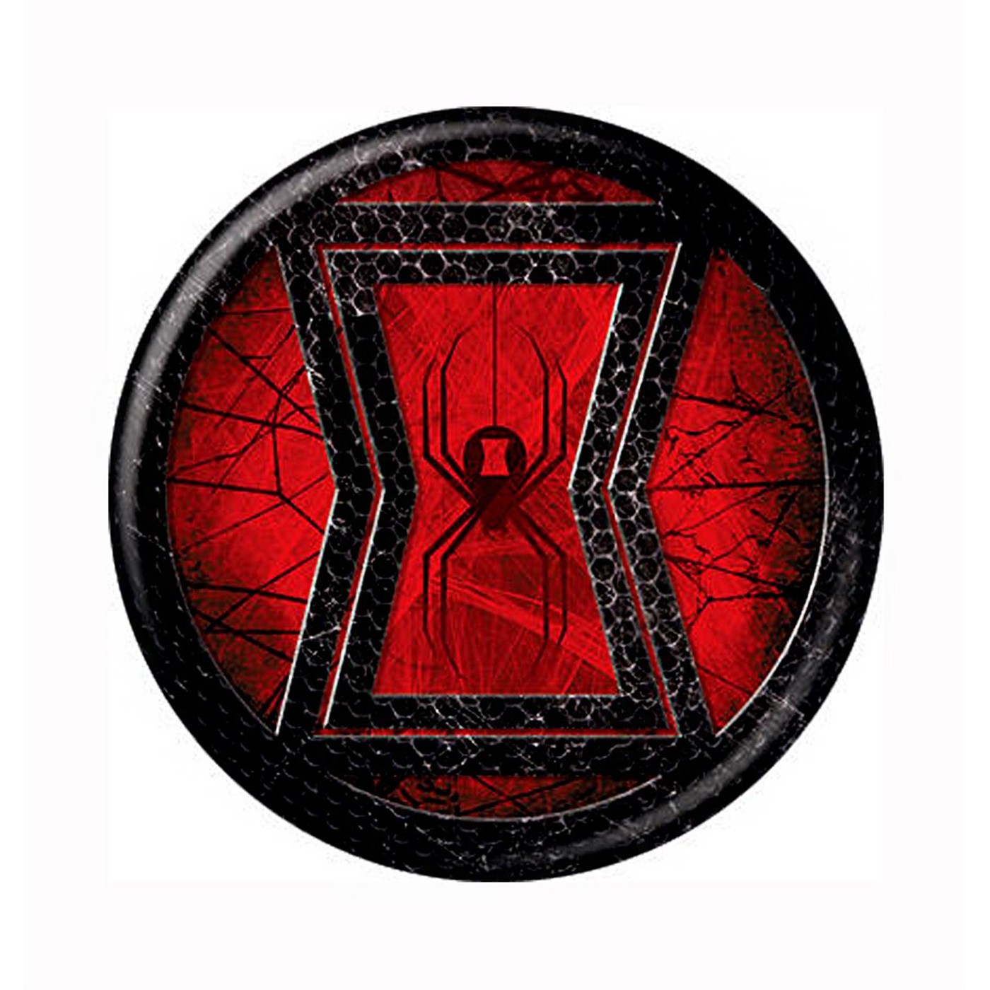 Black Widow Icon Symbol Button, Red