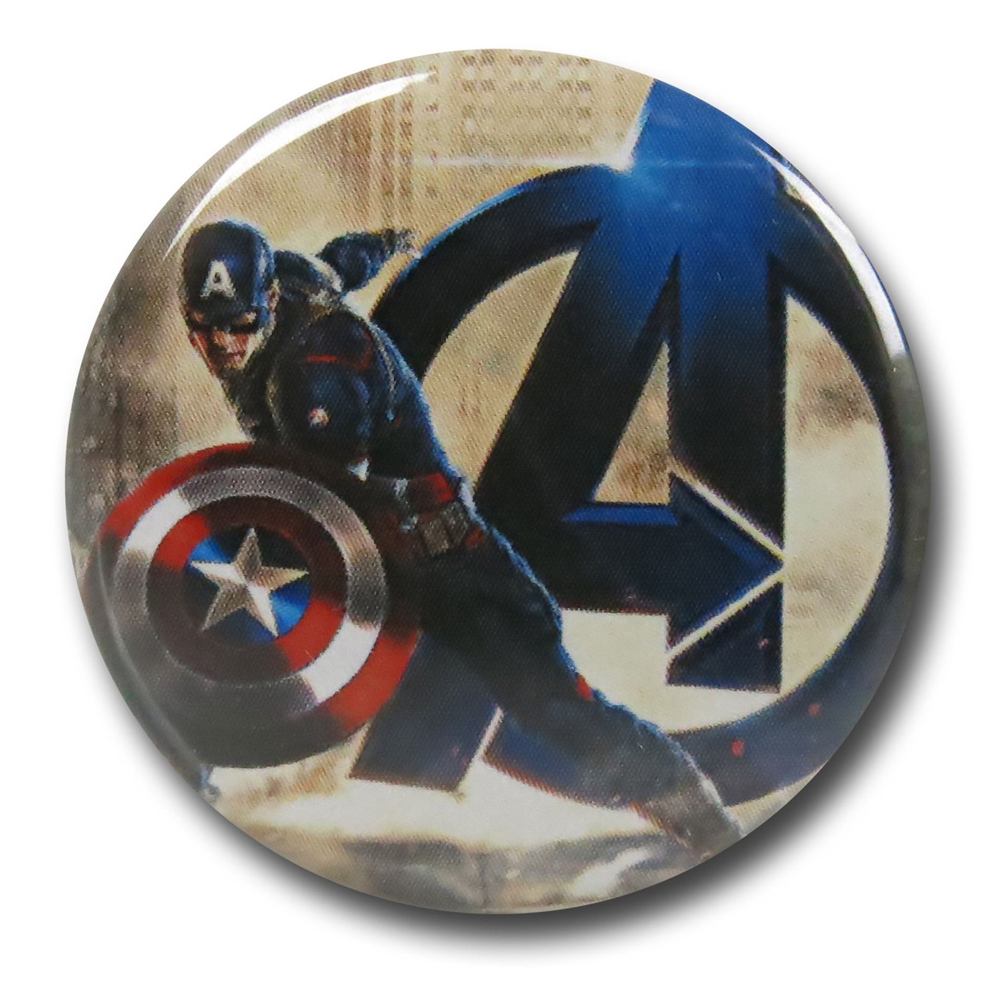 Captain America Age of Ultron Symbol Button, White