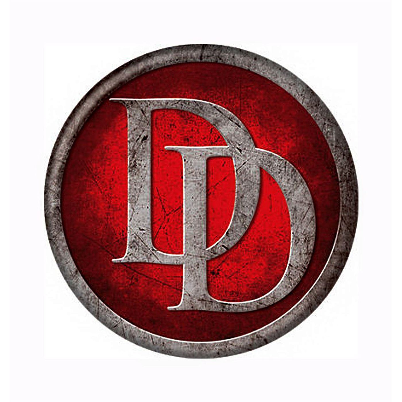 Daredevil Icon Symbol Button, Red