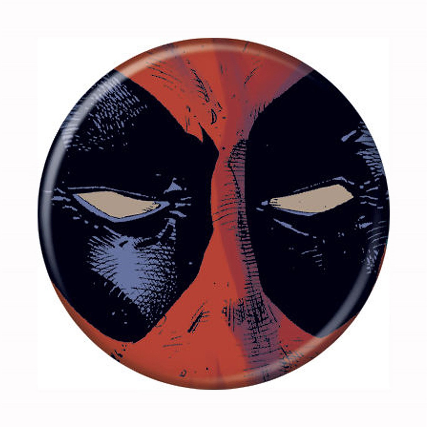 Deadpool Close Up Button, Red