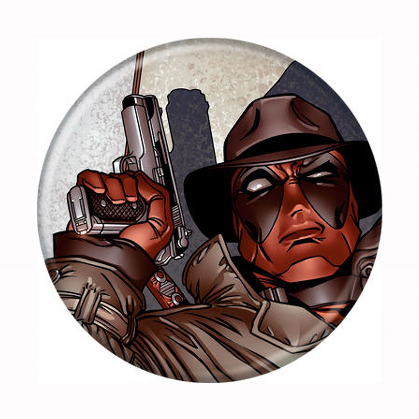 Deadpool Disguise Button, White
