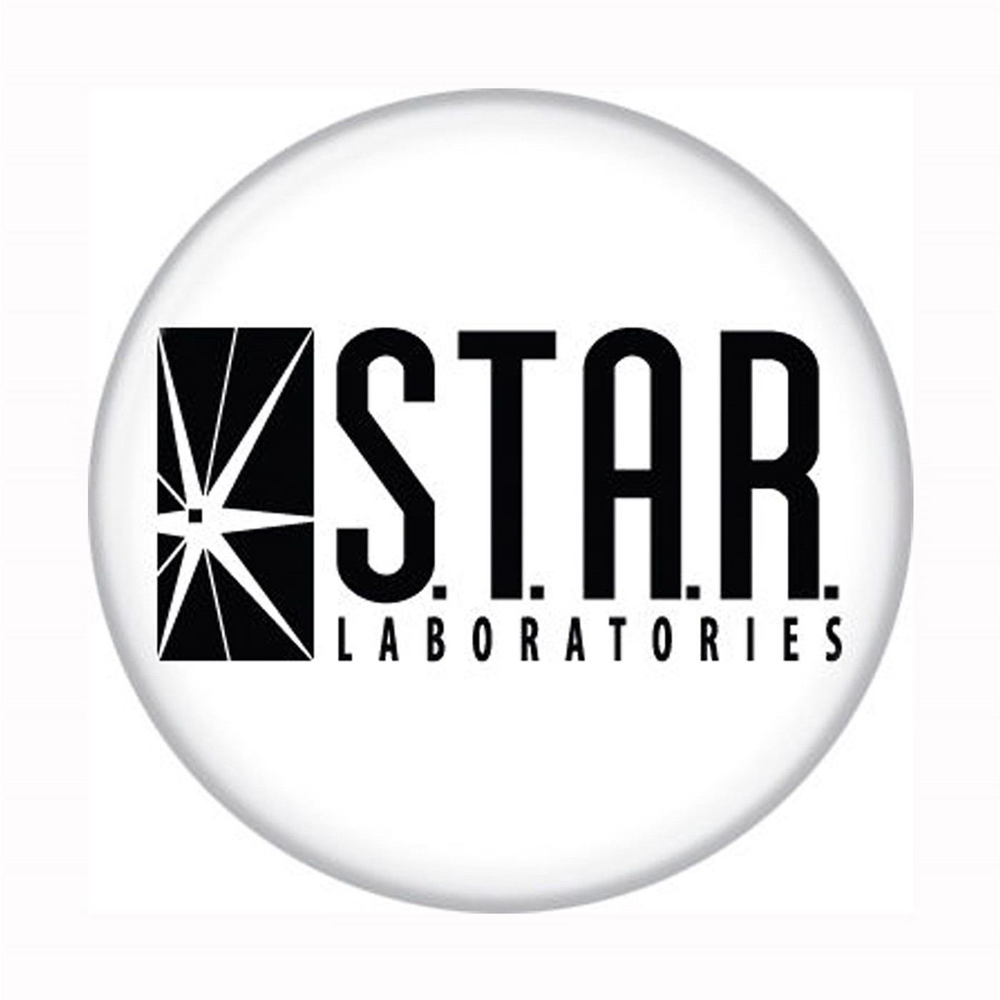 Flash TV Series Star Labs Button, White