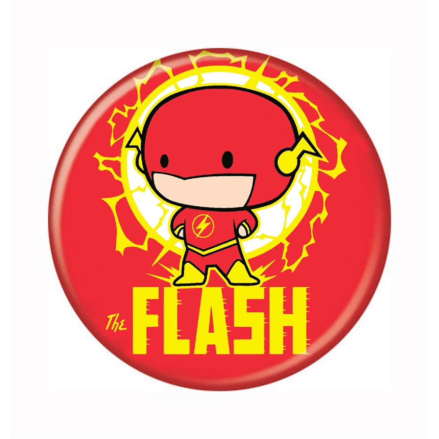 Flash Chibi Hero Button, Red